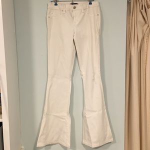 level 99 white flare jeans
